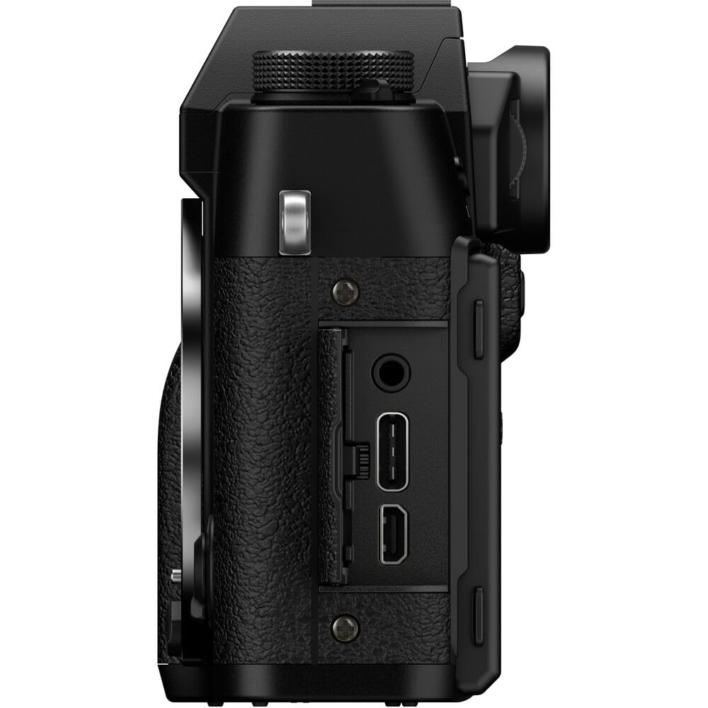 FUJIFILM X-T30 III Mirrorless Camera Body (Black) Bundle with 64GB SD Card, Card Holder and Advanced Accessories