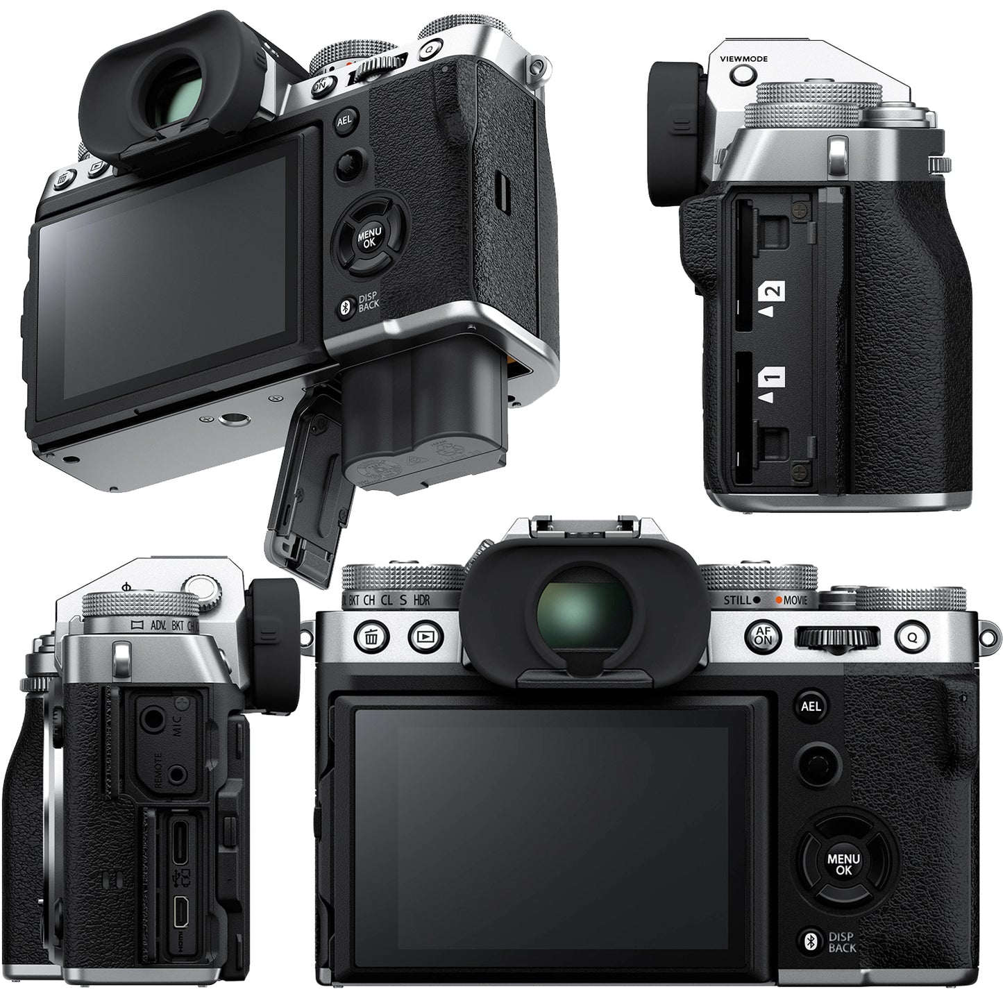 FUJIFILM X-T5 (Silver, Body Only) Essential Bundle - Includes: 32GB Extreme Pro Memory Card, Water-Resistant Gadget Bag, Replacement Battery & More (20pc Bundle)