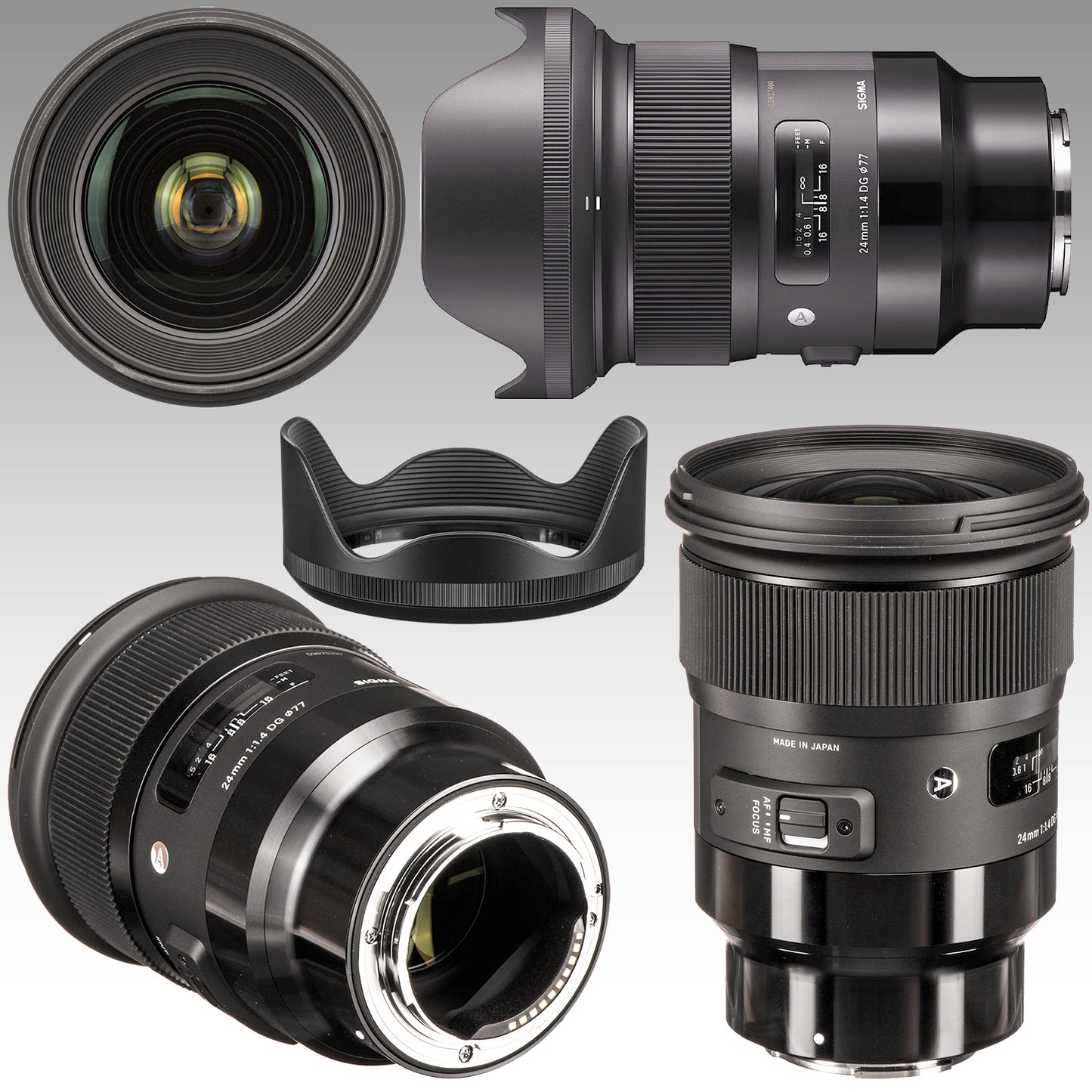 Sigma 24mm f/1.4 Art Lens (EF-Mount) Essential Bundle - Includes: Protective UV Filter, 4PC Macro Close-Up Filter Kit (+1, +2, +4, +10 Diopter) & More (14pc Bundle)