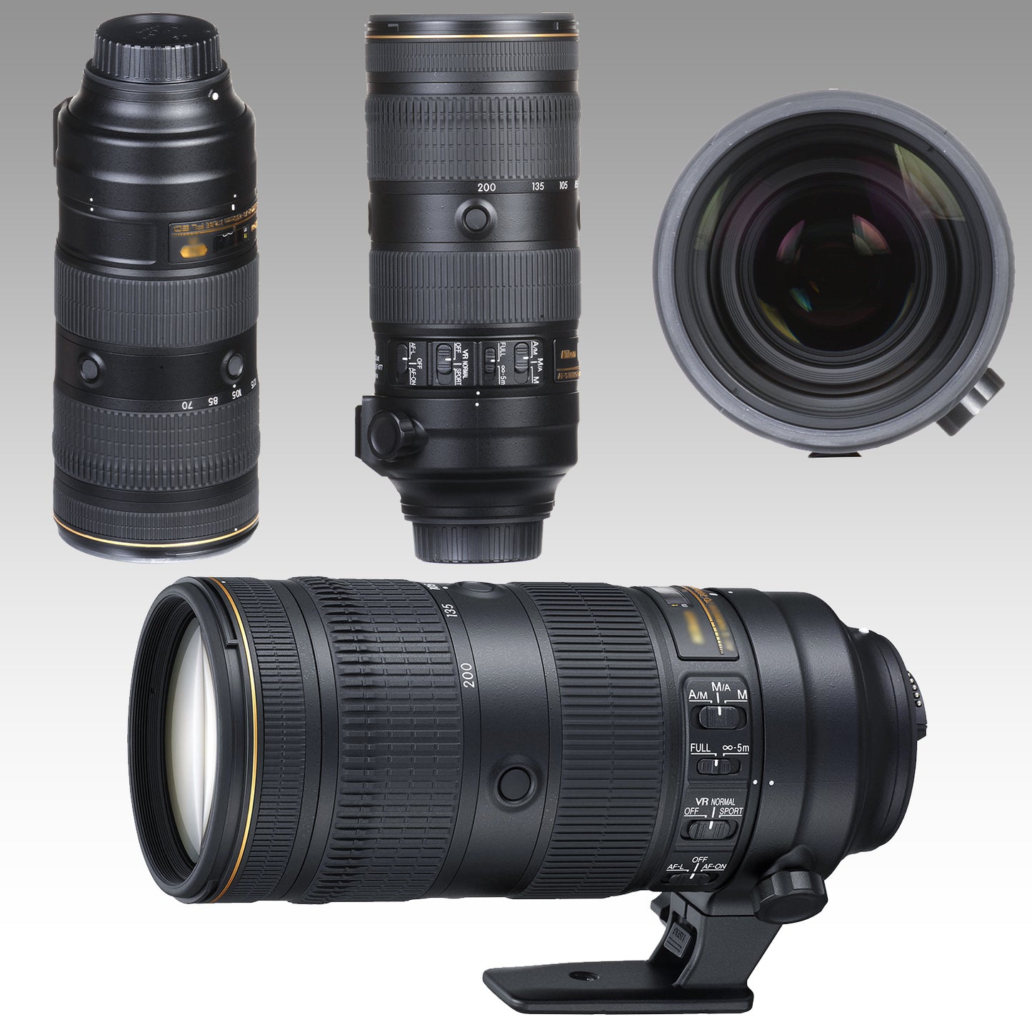 Ultimaxx Essential Nikon AF-S NIKKOR 70-200mm f/2.8E FL ED VR Lens Bundle - Includes: 4PC Macro Close-Up Filter Kit & More (16pc Bundle)
