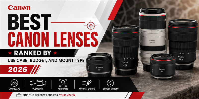 Best Canon Lenses Ranked by Use Case, Budget, and Mount Type