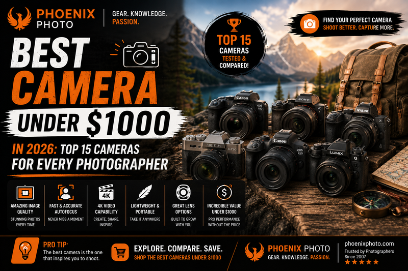 Best Camera Under $1000 in 2026: Top 15 Cameras for Every Photographer