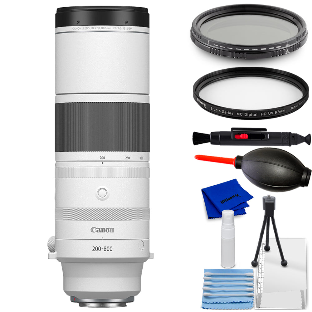 Canon RF 200-800mm f/6.3-9 IS USM Lens (Canon RF) Starter Bundle