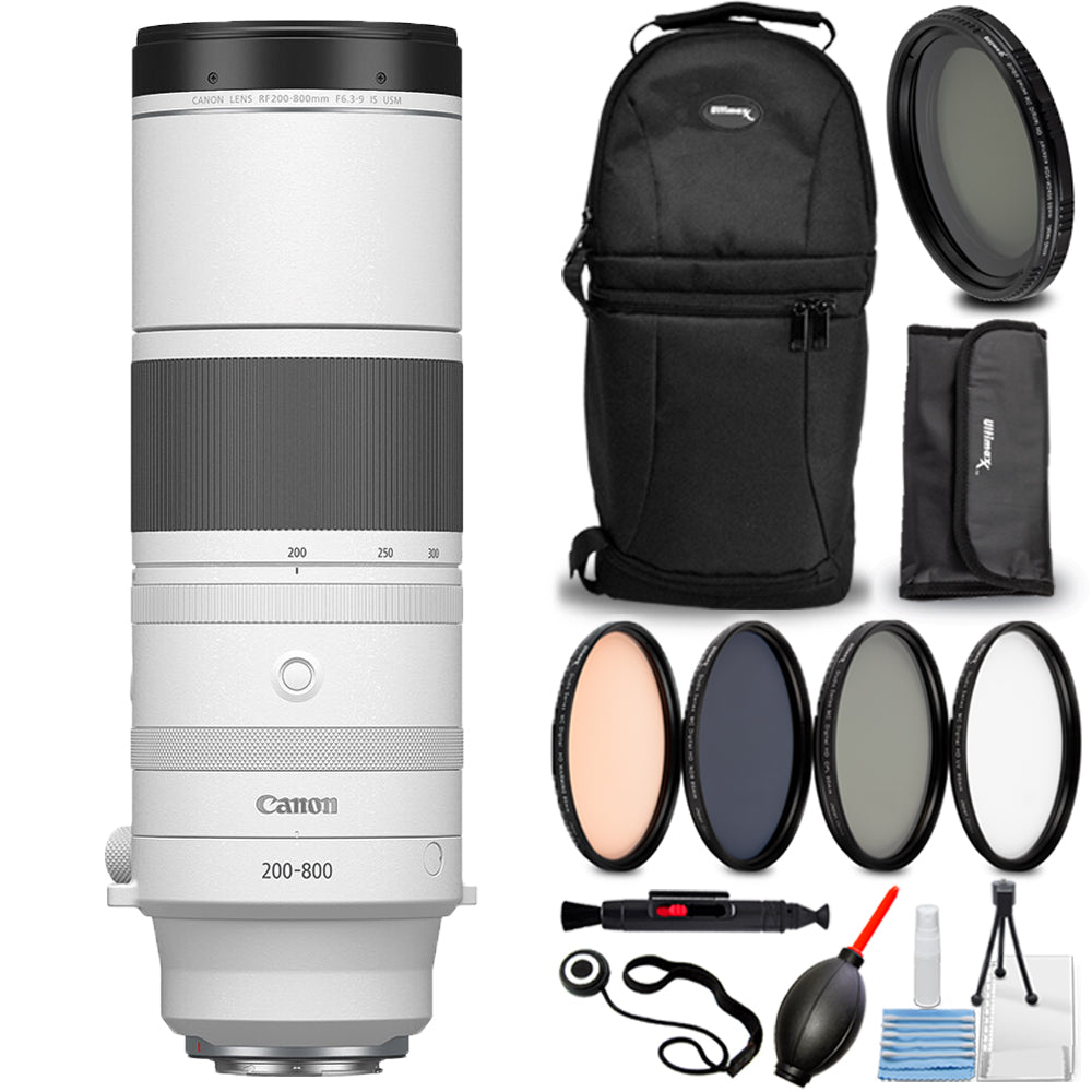 Canon RF 200-800mm f/6.3-9 IS USM Lens (Canon RF) Advanced Bundle