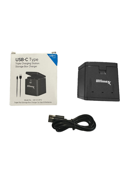 Ultimaxx Triple Battery USB Charger for GOPRO HERO13