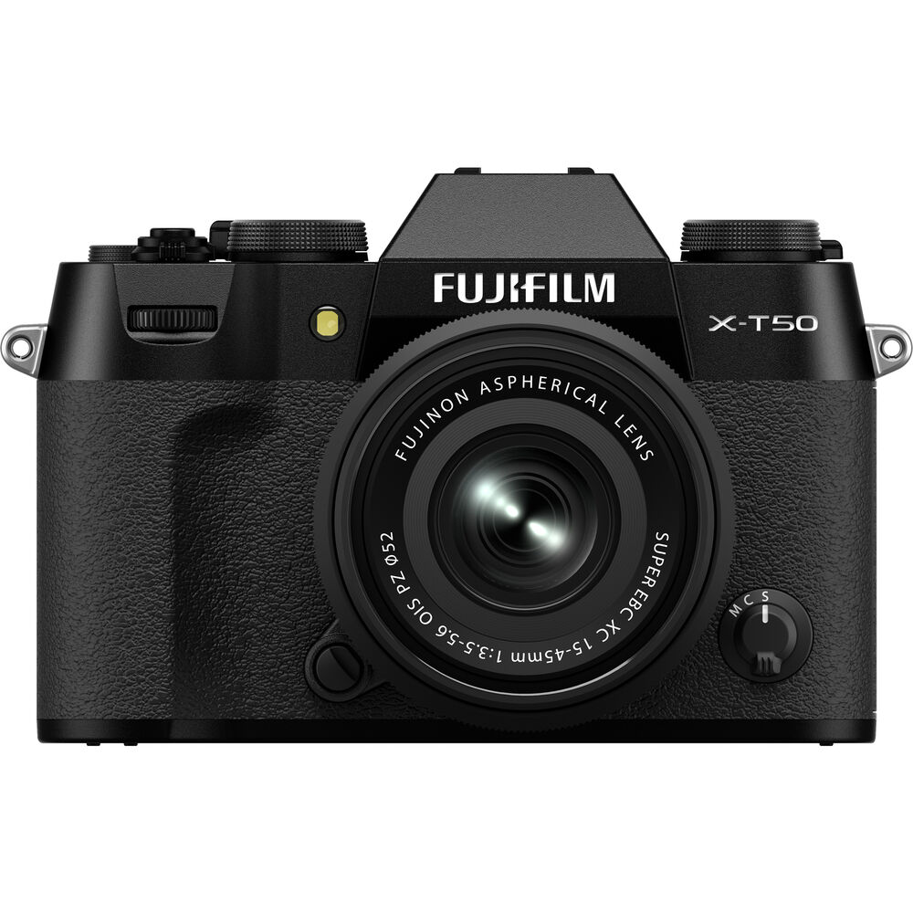 FUJIFILM X-T50 Mirrorless Camera with XC 15-45mm f/3.5-5.6 Lens (Black) Starter Bundle