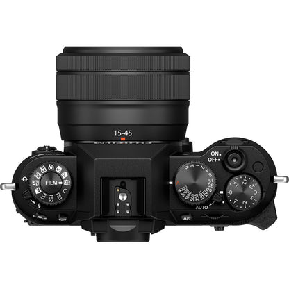 FUJIFILM X-T50 Mirrorless Camera with XC 15-45mm f/3.5-5.6 Lens (Black) Advanced Bundle