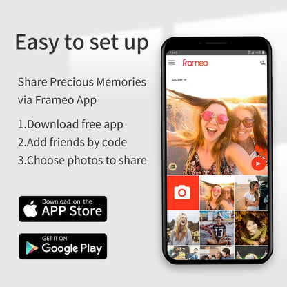 ULTIMAXX 10.1" DIGITAL PHOTO FRAME, w/ 64GB, WIFI, 160,000 PICS Powered by Frameo