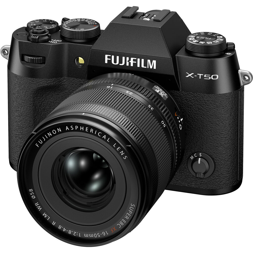 FUJIFILM X-T50 Mirrorless Camera with XF 16-50mm f/2.8-4.8 Lens (Black) Starter Bundle
