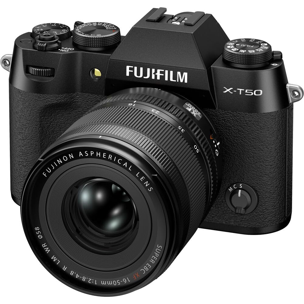 FUJIFILM X-T50 Mirrorless Camera with XF 16-50mm f/2.8-4.8 Lens (Black) Starter Bundle