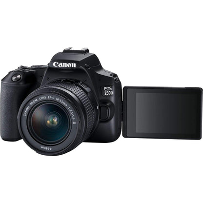 SSE Canon EOS 250D (Rebel SL3) DSLR Camera with 18-55mm DC III Lens & Essential Accessory Bundle ? Includes: SanDisk Ultra 64GB SDXC Memory Card, Extended Life Battery, Slave Flash, 57 Tripod & More