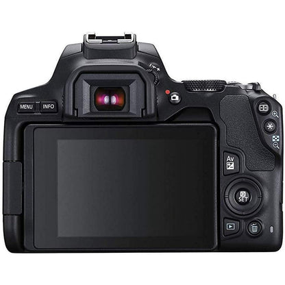 SSE Canon EOS 250D (Rebel SL3) DSLR Camera with 18-55mm DC III Lens & Essential Accessory Bundle ? Includes: SanDisk Ultra 64GB SDXC Memory Card, Extended Life Battery, Slave Flash, 57 Tripod & More