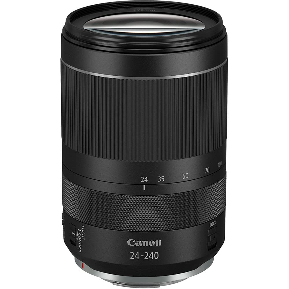 Canon RF 24-240mm f/4-6.3 is USM Lens Wide-Angle Lens for mirrorless Camera and 128 Extreme Memory Card (Renewed)