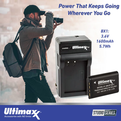 Sony Cyber-shot DSC-RX100 VII Digital Camera with Essential Accessory Bundle: SanDisk 64GB Ultra SDXC, 2x Extended Life Replacement Batteries with Travel Charger & More