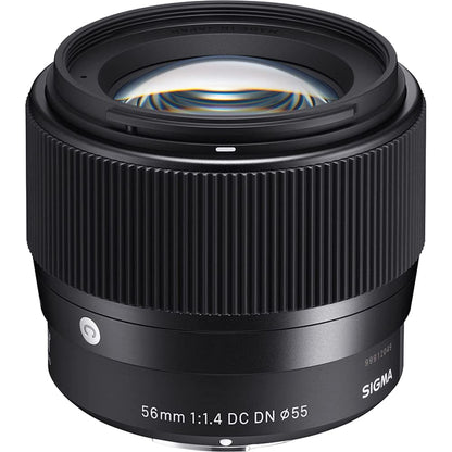 Sigma 351975 56mm F1.4 DC DN Contemporary Lens for FUJIFILM X Bundle with Lexar Professional 633x 64GB UHS-1 Class 10 SDXC Memory Card