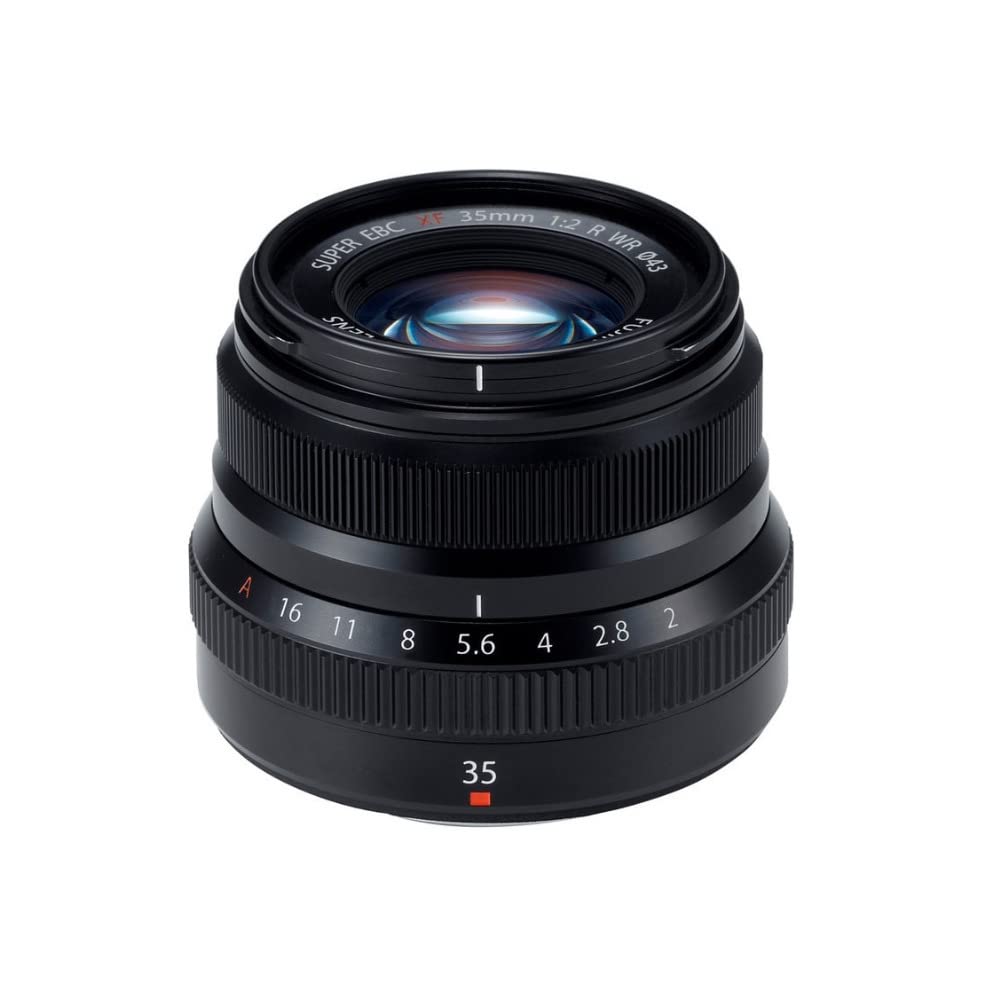 Fujifilm 35mm f/2 WR Lens (Black) w/Focus Accesory Bundle & Camera Backpack