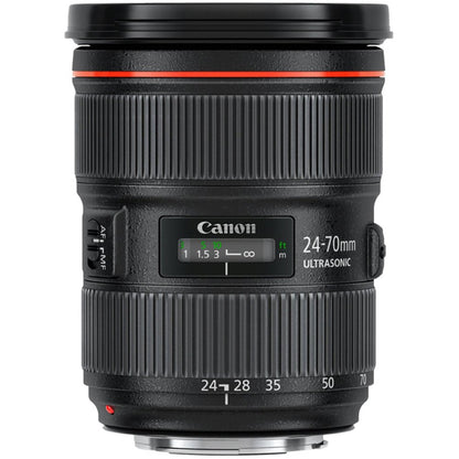 Canon EF 24-70mm f/2.8L II USM Lens Bundle Includes: 24-70mm Lens, Lexar 16GB Professional 600x SDHC UHS-I Memory Card, 3pc. Lens Cleaning Kit, & Lens Cap Keeper