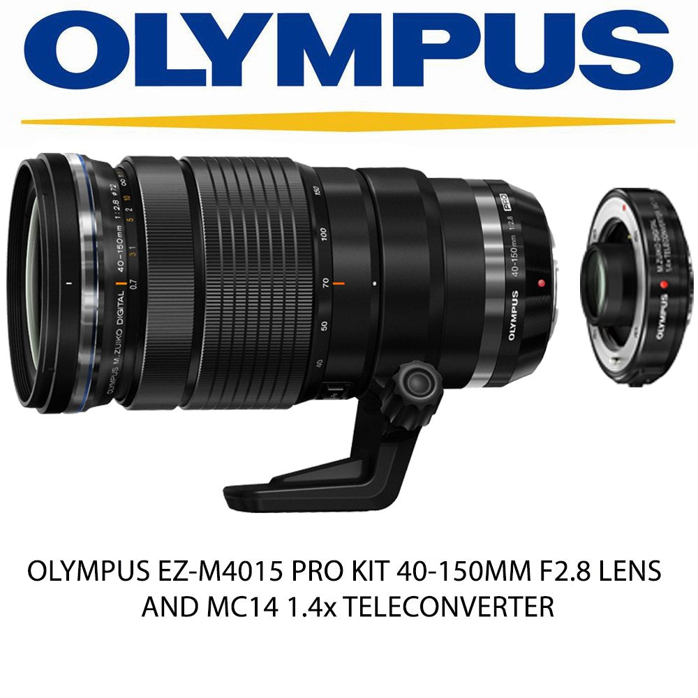 Olympus M 40-150mm f/2.8 Interchangeable PRO Lens for Olympus/Panasonic Micro 4/3 Cameras + Olympus MC-14 1.4X Teleconverter for The M40-150mm PRO Lens (Black)