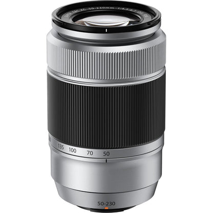 Fujifilm Fujinon XC 50-230mm (76-350mm) F4.5-6.7 OIS X-Mount Lens Silver (16405628) with Sandisk Extreme PRO SDXC 64GB UHS-1 Memory Card