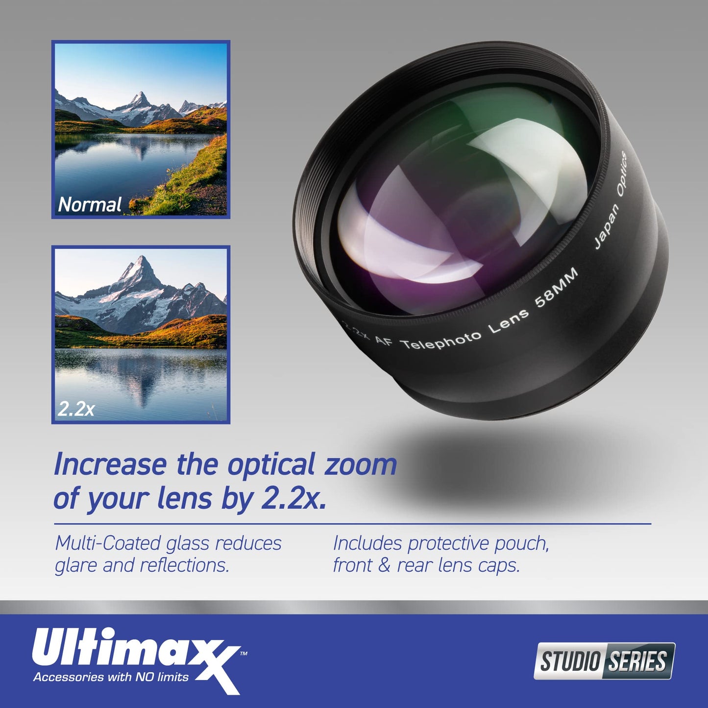 Ultimaxx Essential Nikon Z DX 16-50mm f/3.5-6.3 VR Lens Bundle (Silver) - Includes: Variable Neutral Density Filter (ND2-ND400), Lens Pouch & More (13pc Bundle)