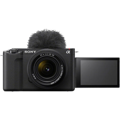 Sony ZV-E1 Full-Frame Interchangeable Lens Mirrorless Vlog Camera with FE 28-60mm f/4-5.6 Lens, Black - Bundle with Shoulder Bag, 64GB SD Card, Extra Battery