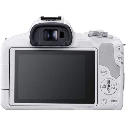 Canon EOS R50 Mirrorless Camera w/ 18-45mm and 55-210mm Lenses (White)