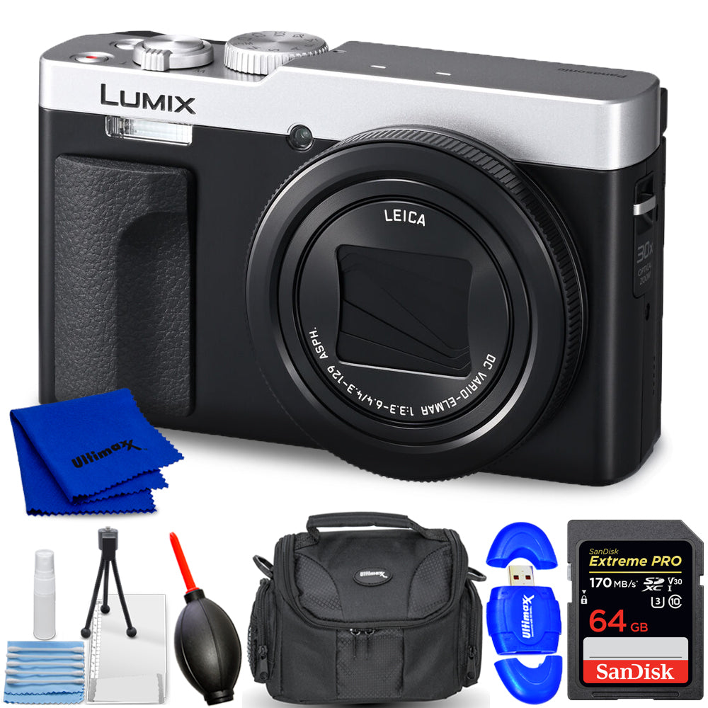 Panasonic TZ99/ZS99 Digital Camera (Silver) Bundle 1