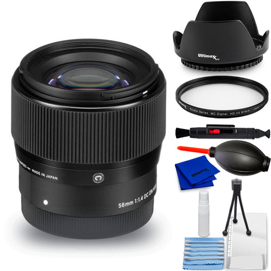 Sigma 56mm f/1.4 DC DN Contemporary Lens (Canon RF) Bundle