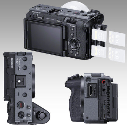 Sony FX30 Digital Cinema Camera (Body Only) Advanced Bundle - Includes: 2x 128GB Extreme Memory Cards, LED Light Kit, 2x Spare Batteries & More (24pc Bundle)