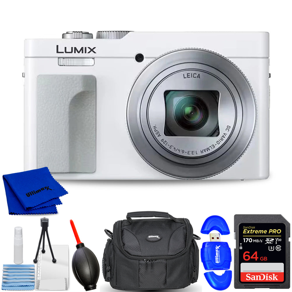 Panasonic TZ99/ZS99 Digital Camera (White) Starter Bundle