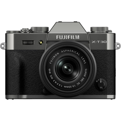 FUJIFILM X-T30 III Mirrorless Camera with 13-33mm f/3.5-6.3 Lens (Charcoal Silver) Advanced Bundle