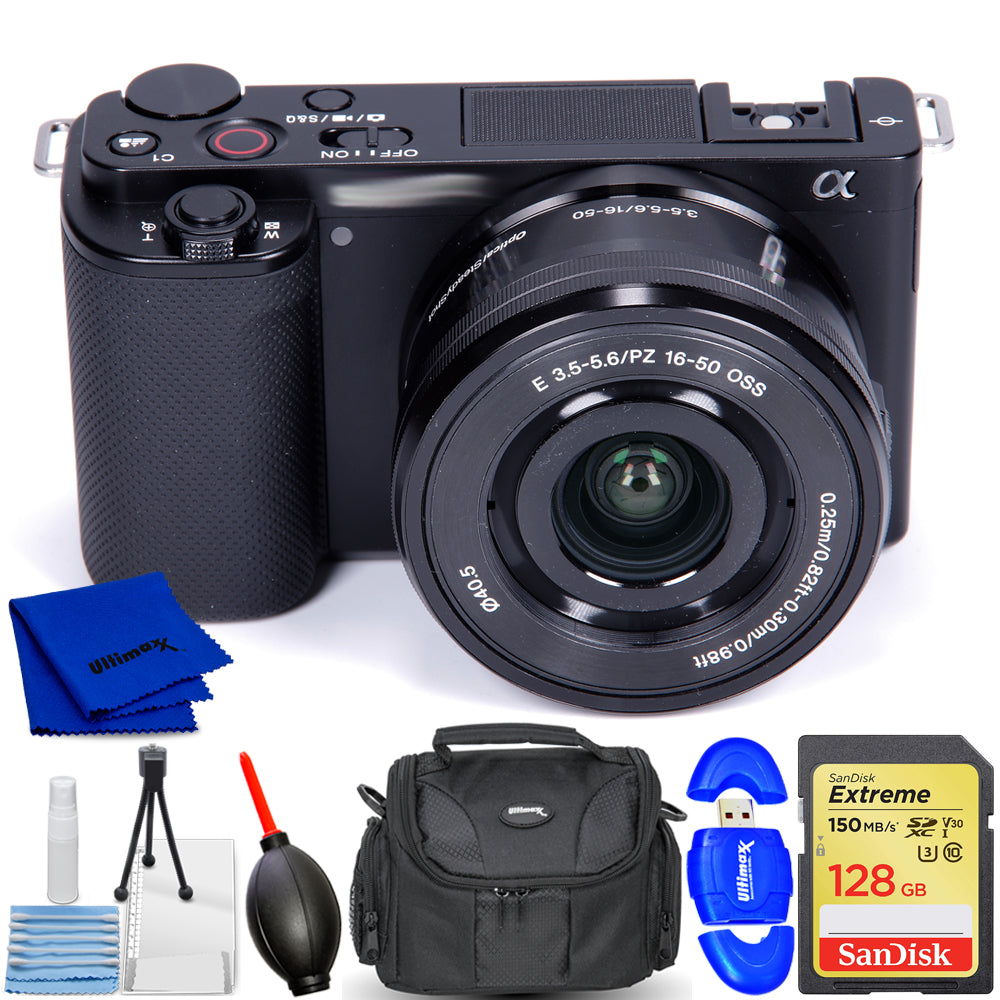 Sony ZV-E10 Mirrorless Camera with 16-50mm II Lens (Black) Bundle