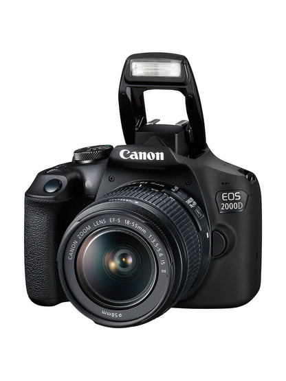 Canon EOS 2000D (T7) EF-S 18-55mm IS II Kit with Canon EF 75-300mm f/4-5.6 III Lens and Basic Lens Accessory Bundle - Includes: 500mm Telephoto Preset Lens, Professional EF T-Mount and MUCH MORE