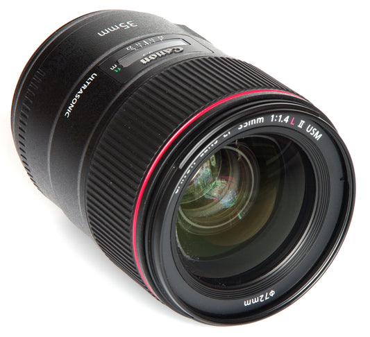Canon EF 35mm f/1.4L II USM Lens With 10 Piece Filter Kit. Includes 3PC Filter Kit (UV-CPL-FLD) + 4PC Macro Filter Set (+1,+2,+4,+10) + 6PC Graduated Filter Kit + More