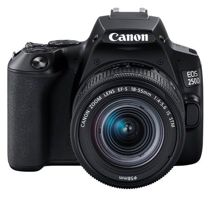 Canon EOS 250D + EF-S 18-55mm f/4-5.6 IS STM Lens (Black)
