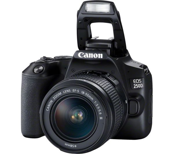 Canon EOS 250D + EF-S 18-55mm f/4-5.6 IS STM Lens (Black)