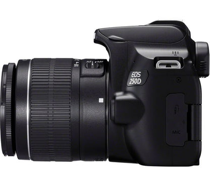 Canon EOS 250D + EF-S 18-55mm f/4-5.6 IS STM Lens (Black)