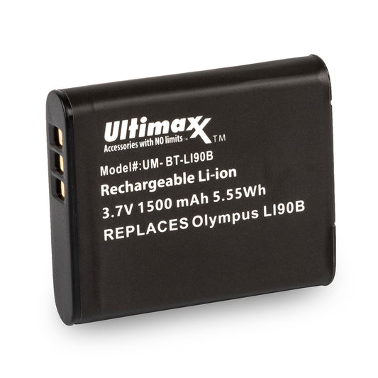 ULTIMAXX Replacement battery for Olympus LI90B/LI92 - 1500 mah