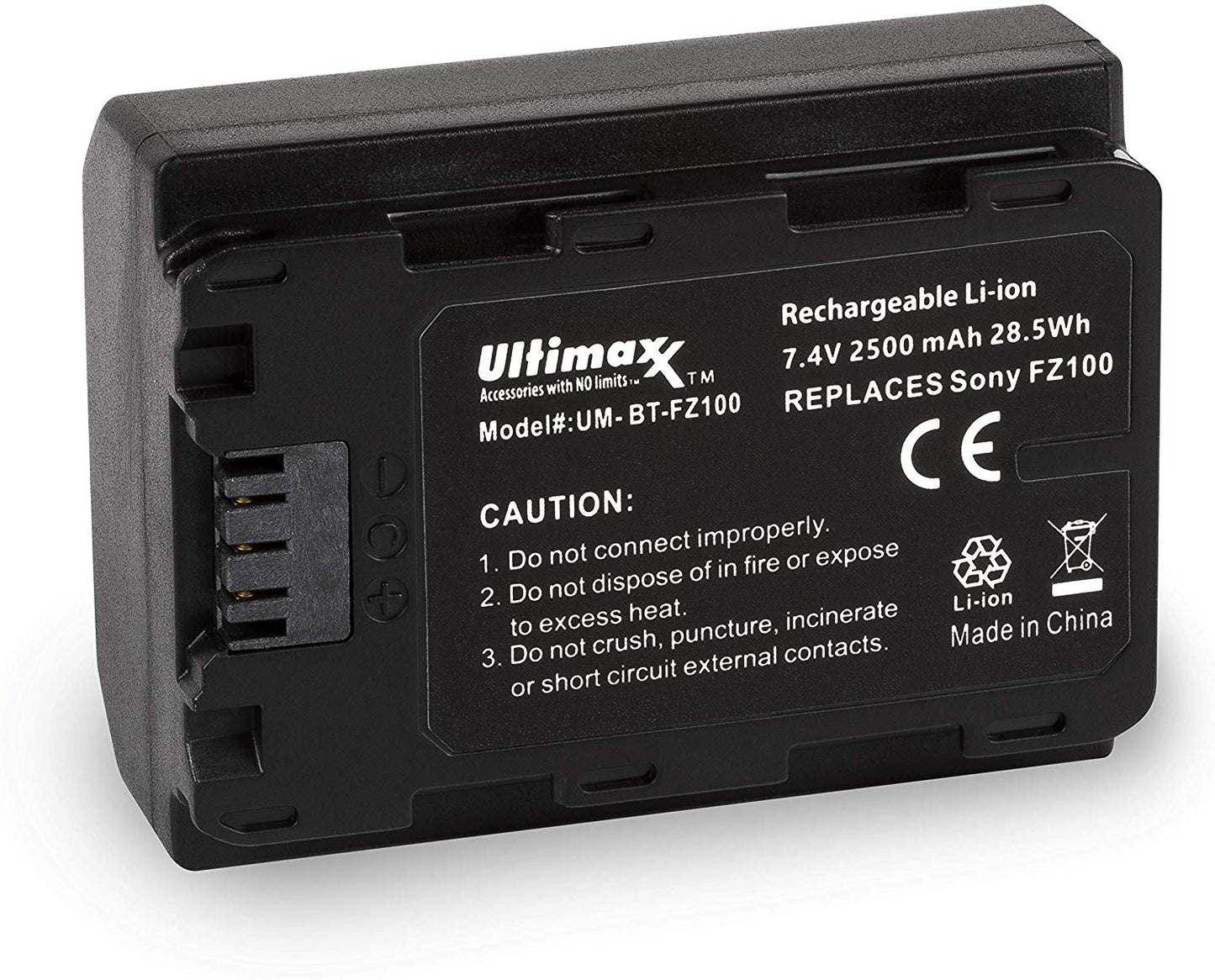 ULTIMAXX Travel Charger + 2x Replacement battery for Sony NP - FZ100 - 2500 mah