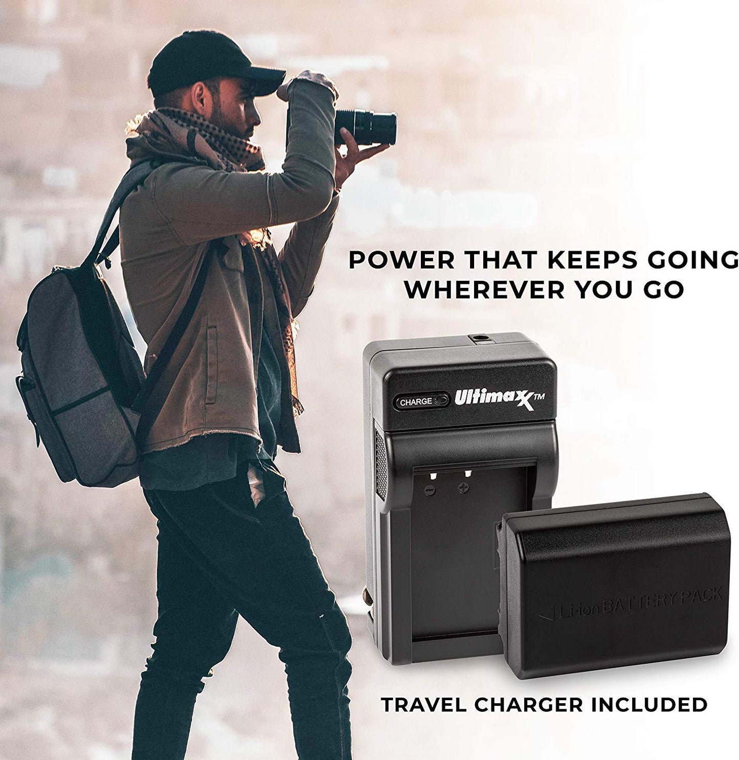 ULTIMAXX Travel Charger + 2x Replacement battery for Sony NP - FZ100 - 2500 mah