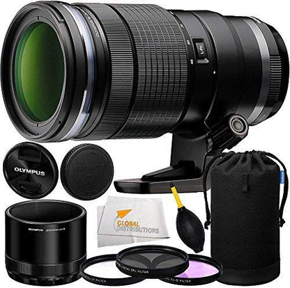 Olympus M 40-150mm f/2.8 Interchangeable PRO Lens for Olympus/Panasonic Micro 4/3 Cameras + Manufacturer Accessories + 3PC Filter Kit + Lens Blower + Microfiber Cleaning Cloth