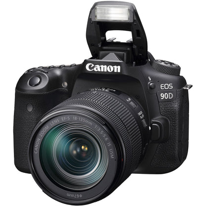 Canon EOS 90D DSLR Camera with 18-135mm f/3.5-5.6 IS USM Lens Bundle