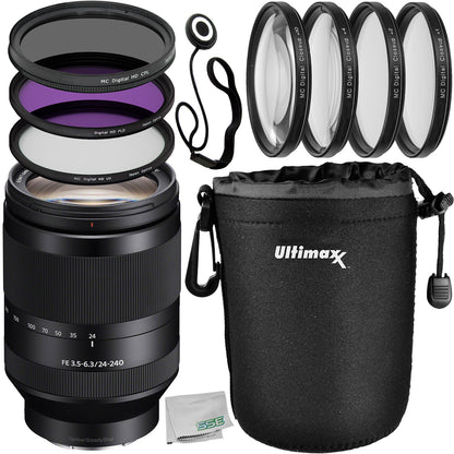 Sony FE 24-240mm f/3.5-6.3 OSS Lens 12 Piece Accessory Kit