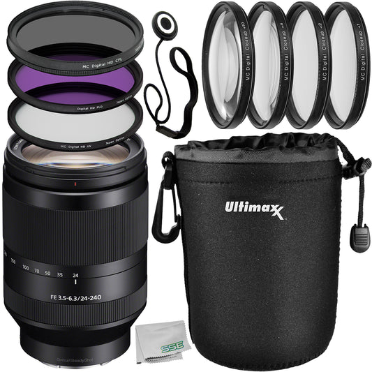 Sony FE 24-240mm f/3.5-6.3 OSS Lens 12 Piece Accessory Kit