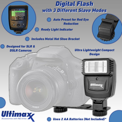 Canon EOS 250D (Rebel SL3) with EF-S 18-55mm f/3.5-5.6 III Lens & Starter Accessory Bundle - Includes: SanDisk Ultra 64GB SDXC, Digital Flash, Extended Life Replacement Battery, Water Resistant Gadget Bag & More