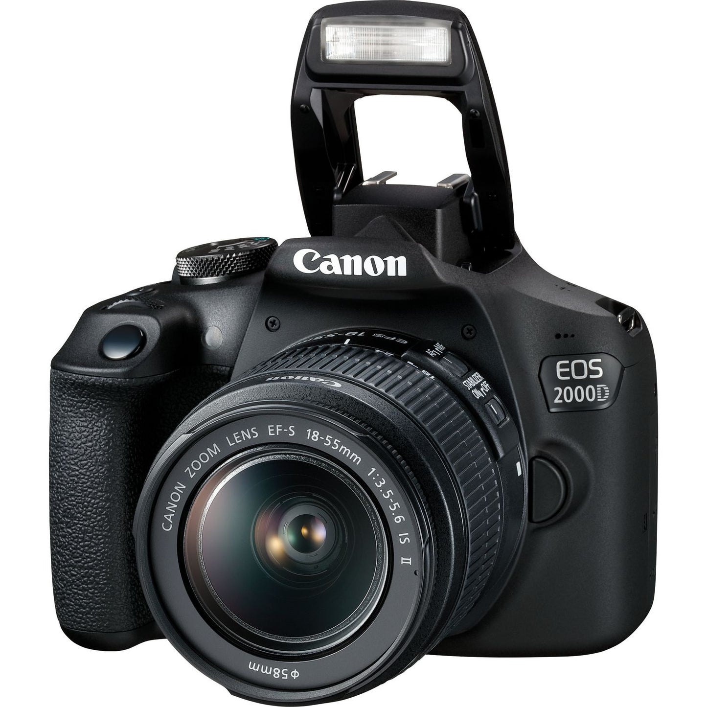 Canon EOS 2000D with EF-S 18-55mm f/3.5-5.6 IS II Lens with Starter Accessory Bundle: SanDisk Ultra 64GB SDXC, Digital Flash, Extended Life Replacement Battery, Water Resistant Gadget Bag & More