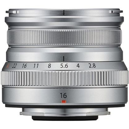 FUJIFILM XF 16mm f/2.8 R WR Lens (Silver) with Advanced Accessory Bundle: Water-Resistant Lens Pouch, 3PC Multi-Coated UV Filter Kit (UV, CPL, FLD), 6PC Gradual Color Filter Kit & Much More