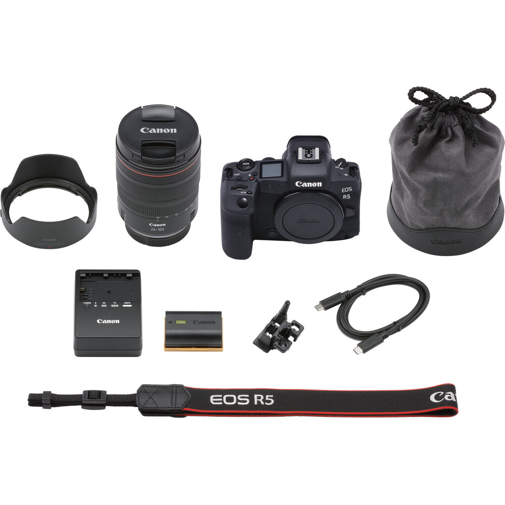 Canon EOS R5 Mirrorless Digital Camera with 24-105mm f/4L IS USM Lens