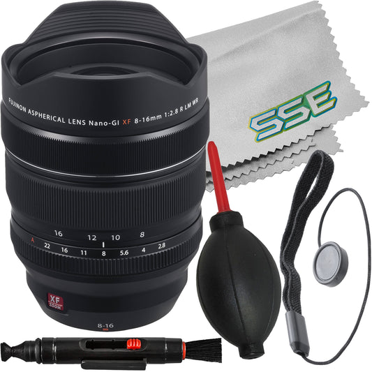 FUJIFILM XF 8-16mm f/2.8 R LM WR Lens with Essential Accessory Bundle