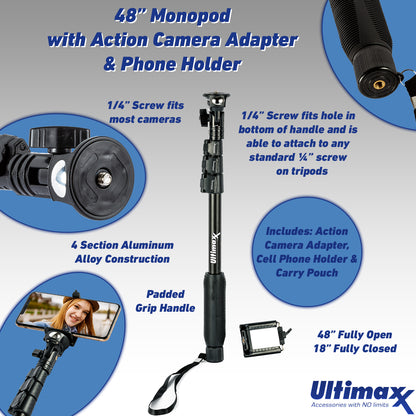 FUJIFILM X-T30 II Mirrorless Camera (Black - Body Only) with Advanced Accessory Bundle: SanDisk 64GB Ultra SDXC, Spare Battery, 48” Monopod & Much More (22pc Bundle)